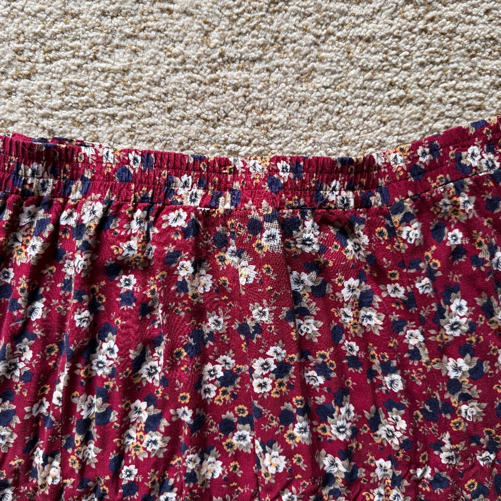 Vintage Y2K Sag Harbor Floral Midi Skirt Size M Church Boho Fairy Cottagecore - Picture 7 of 9